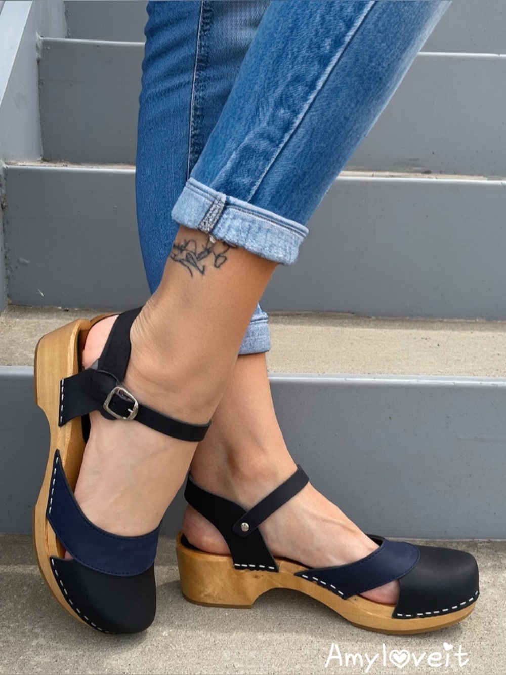 Bjork MILA Wooden Clog Sandals New #98